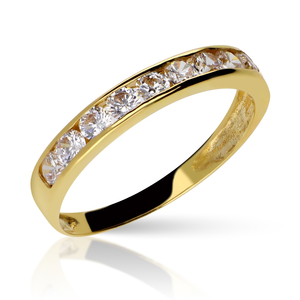 Sortija Engaste Carril Oro Amarillo