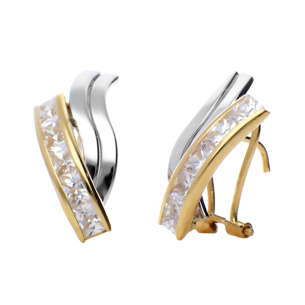 Pendientes Omega Bicolor