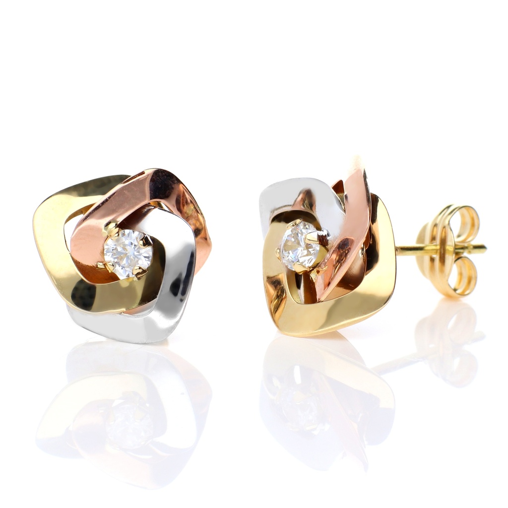 Pendientes Presión Nudo Tricolor