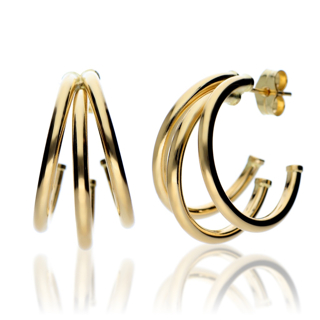 Pendientes Aros Triples