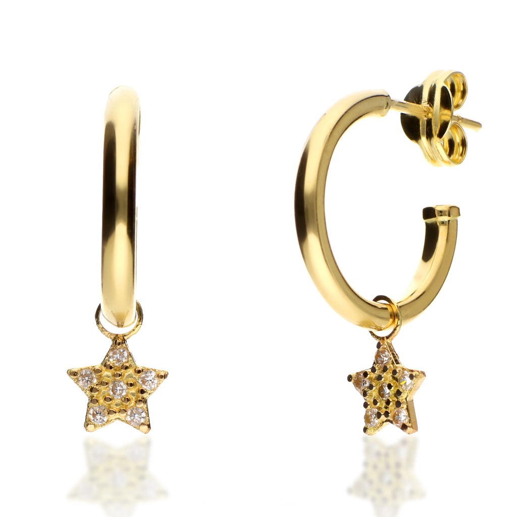 Pendientes Aros con Estrella