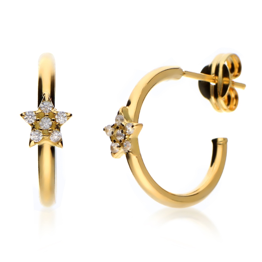 Pendientes Aros Estrella