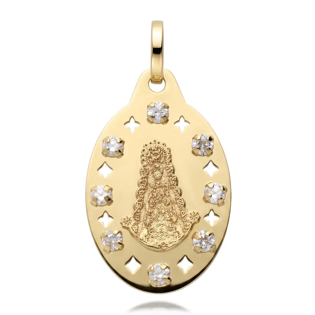 Medalla Virgen del Rocío Oval Circonitas
