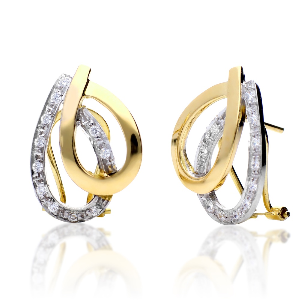 Pendientes Omega Bicolor