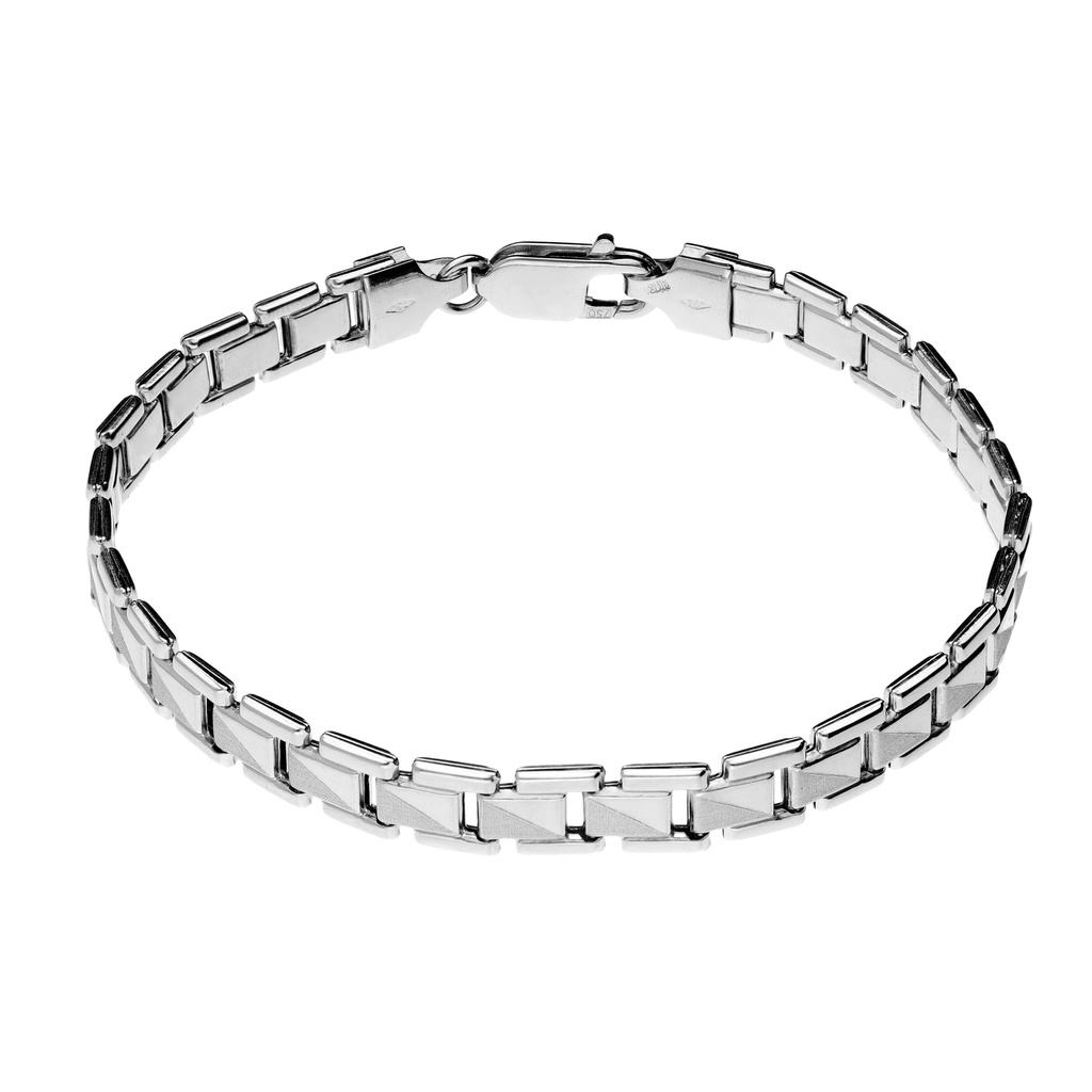 Pulsera Lisa Oro Blanco