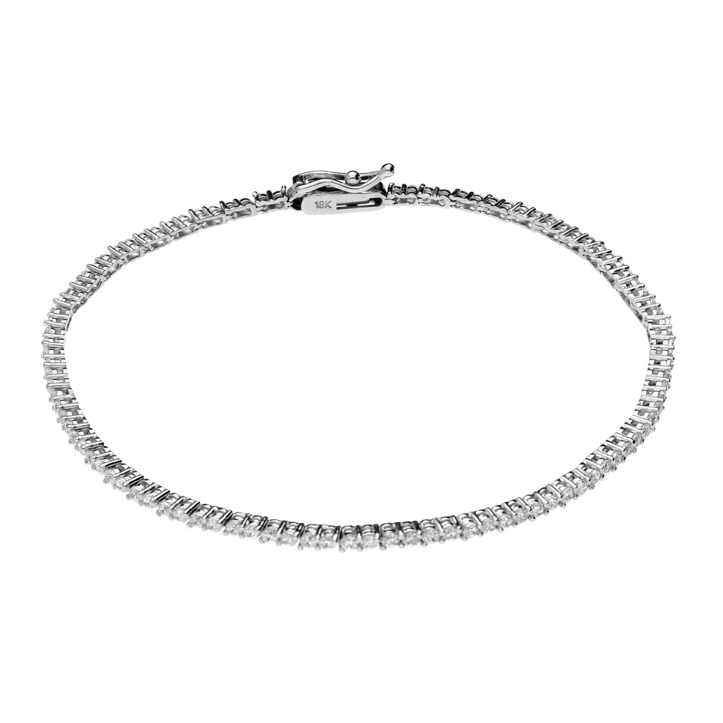 Pulsera Engaste Oro Blanco