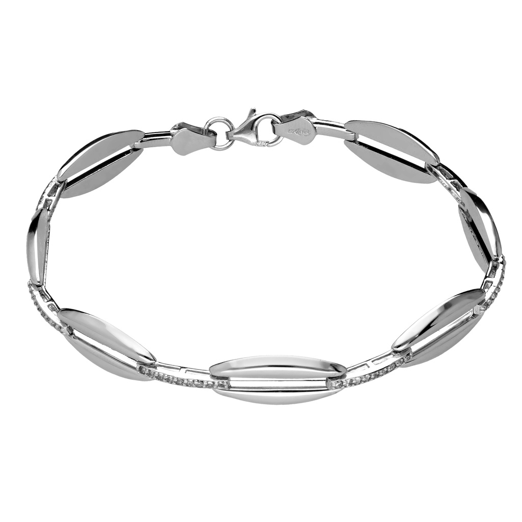 Pulsera Engaste Oro Blanco
