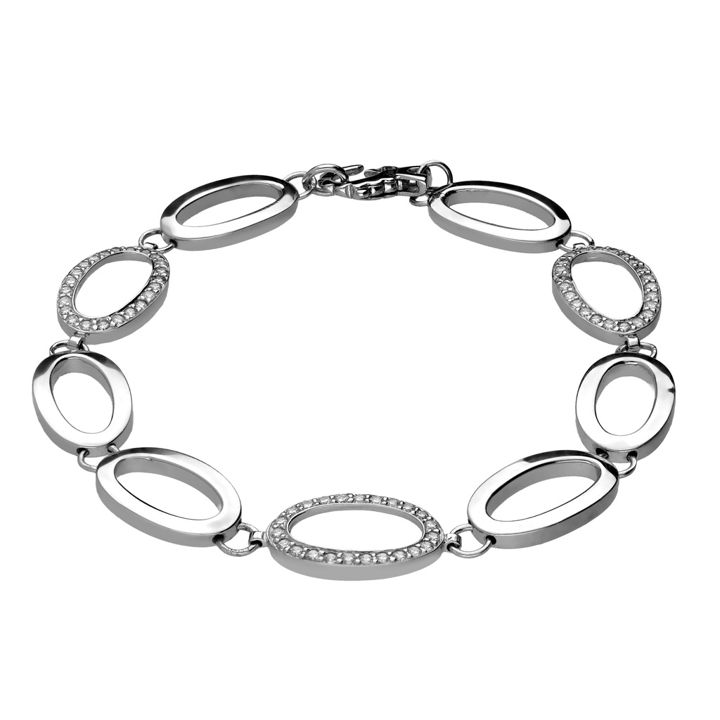 Pulsera Engaste Oro Blanco