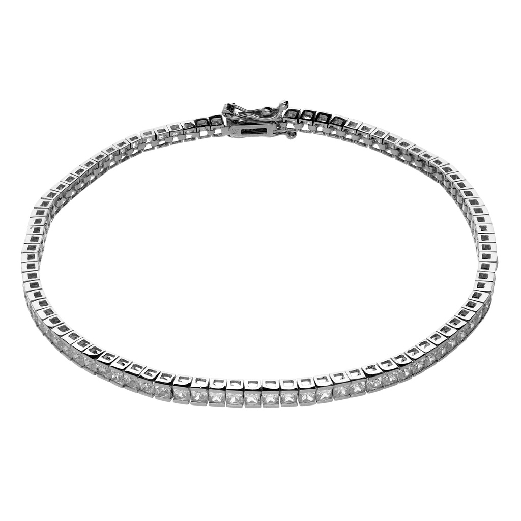 Pulsera Engaste Oro Blanco