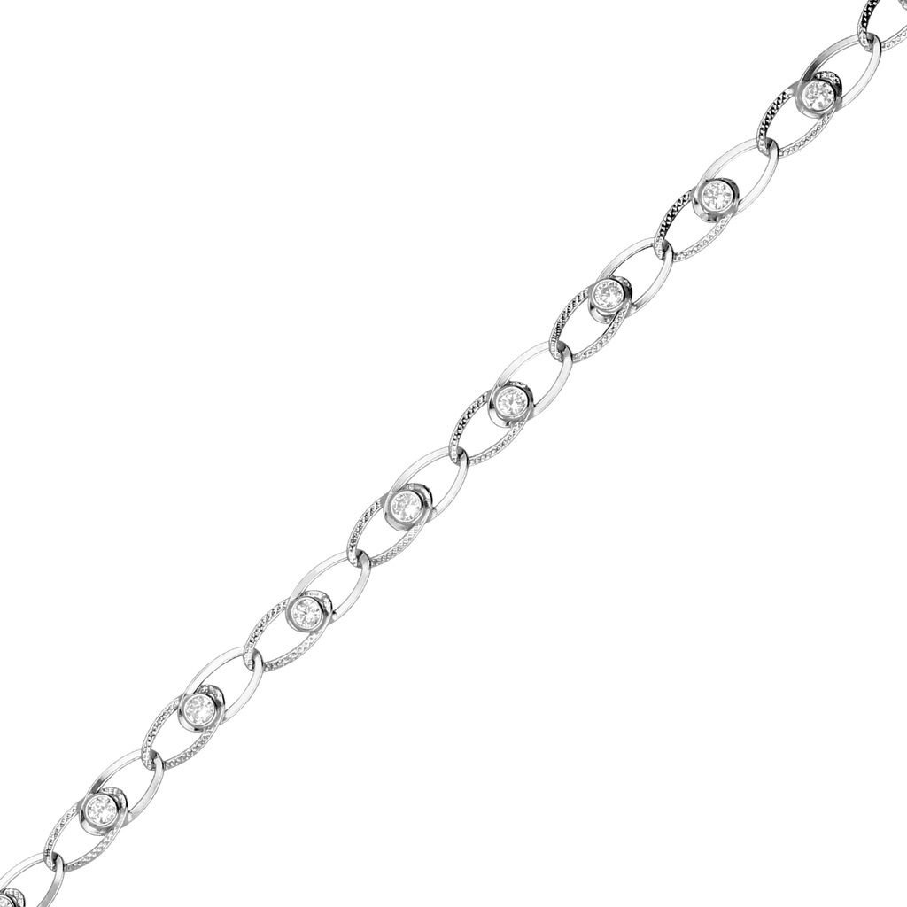 Pulsera Circonitas Oro Blanco