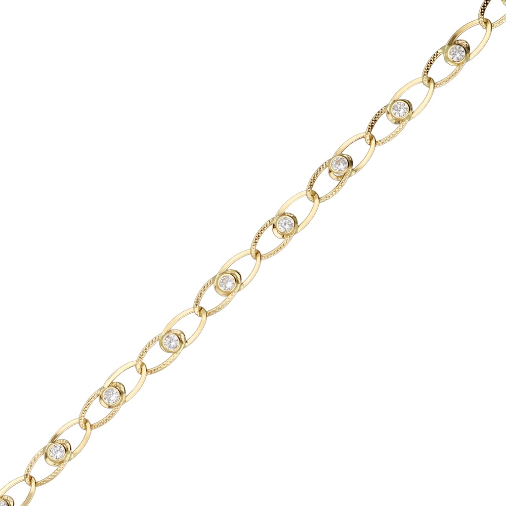 Pulsera Circonitas Oro Amarillo