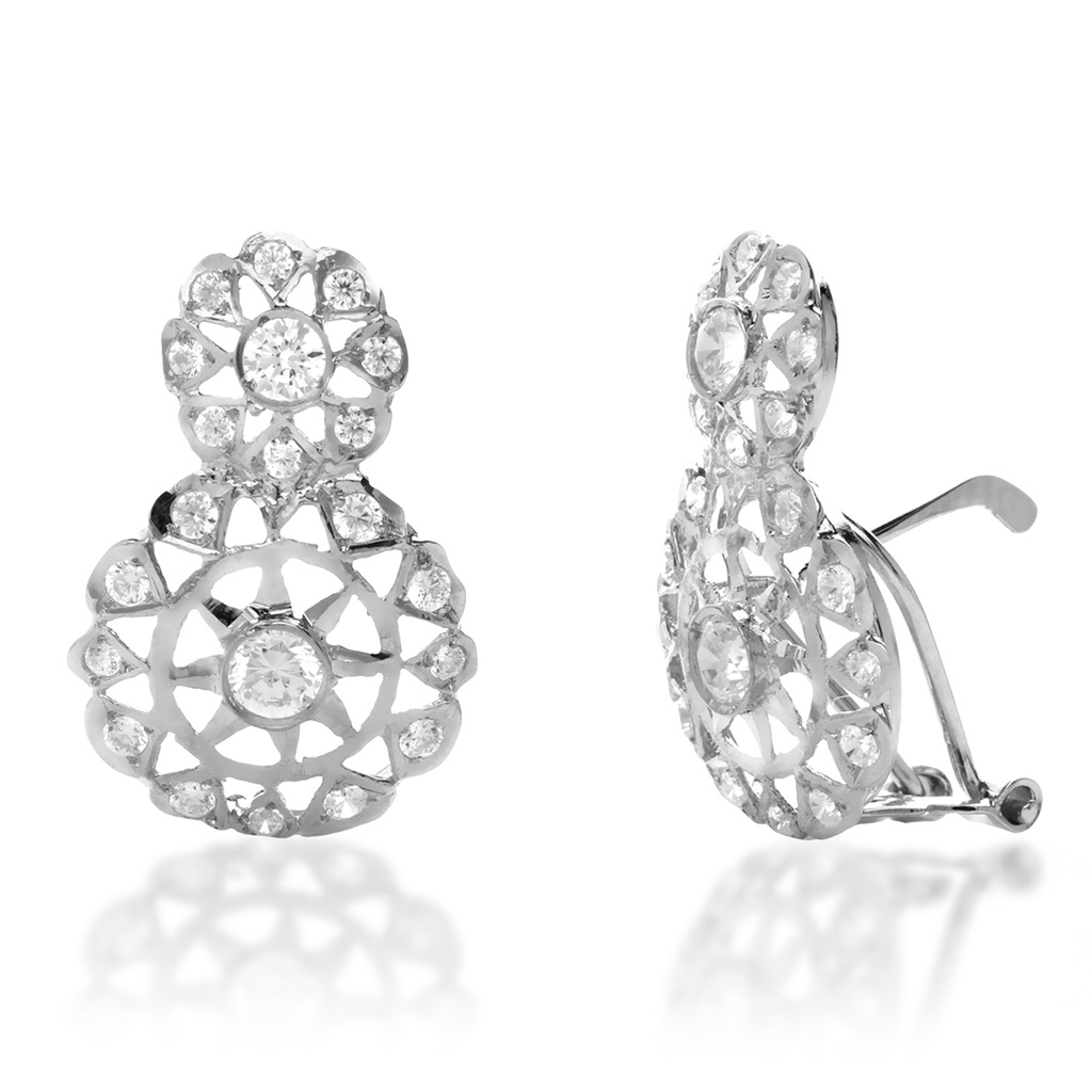 Pendientes Omega Oro Blanco