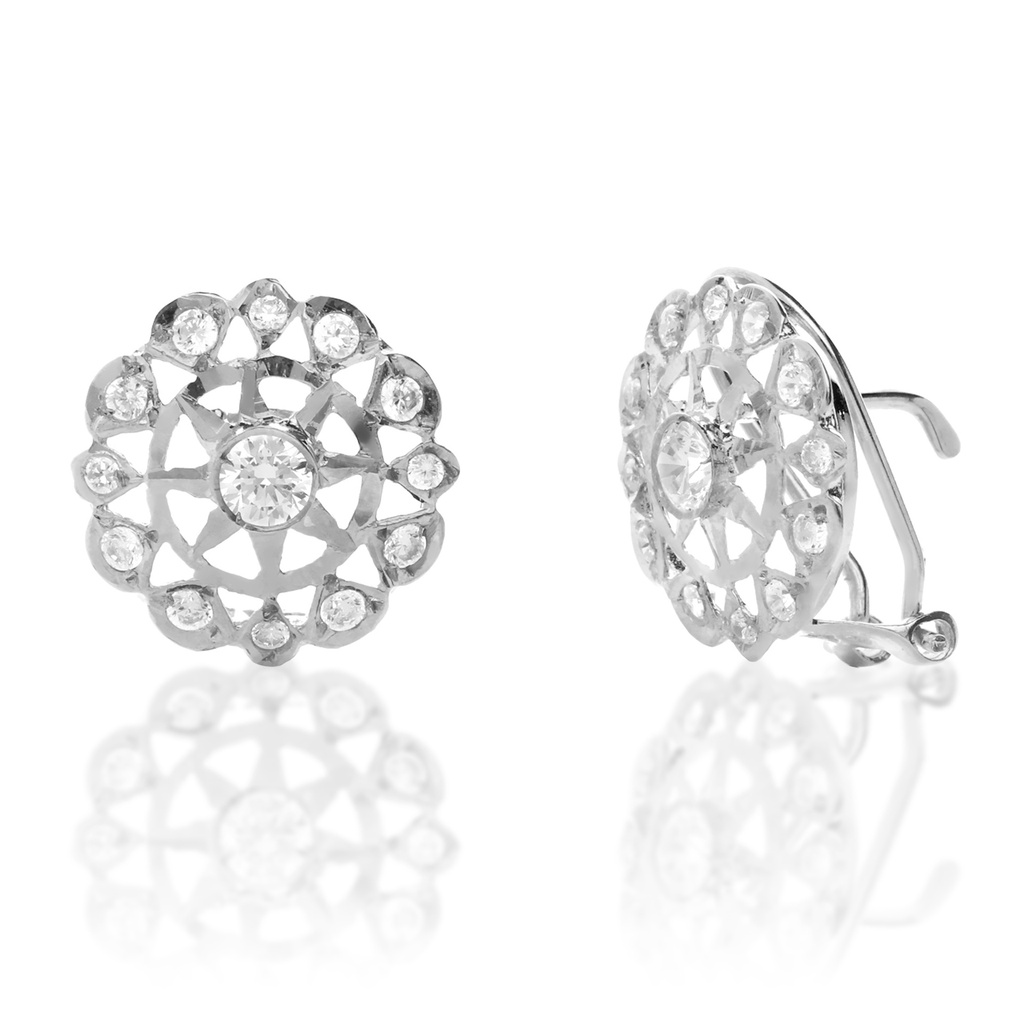 Pendientes Omega Oro Blanco