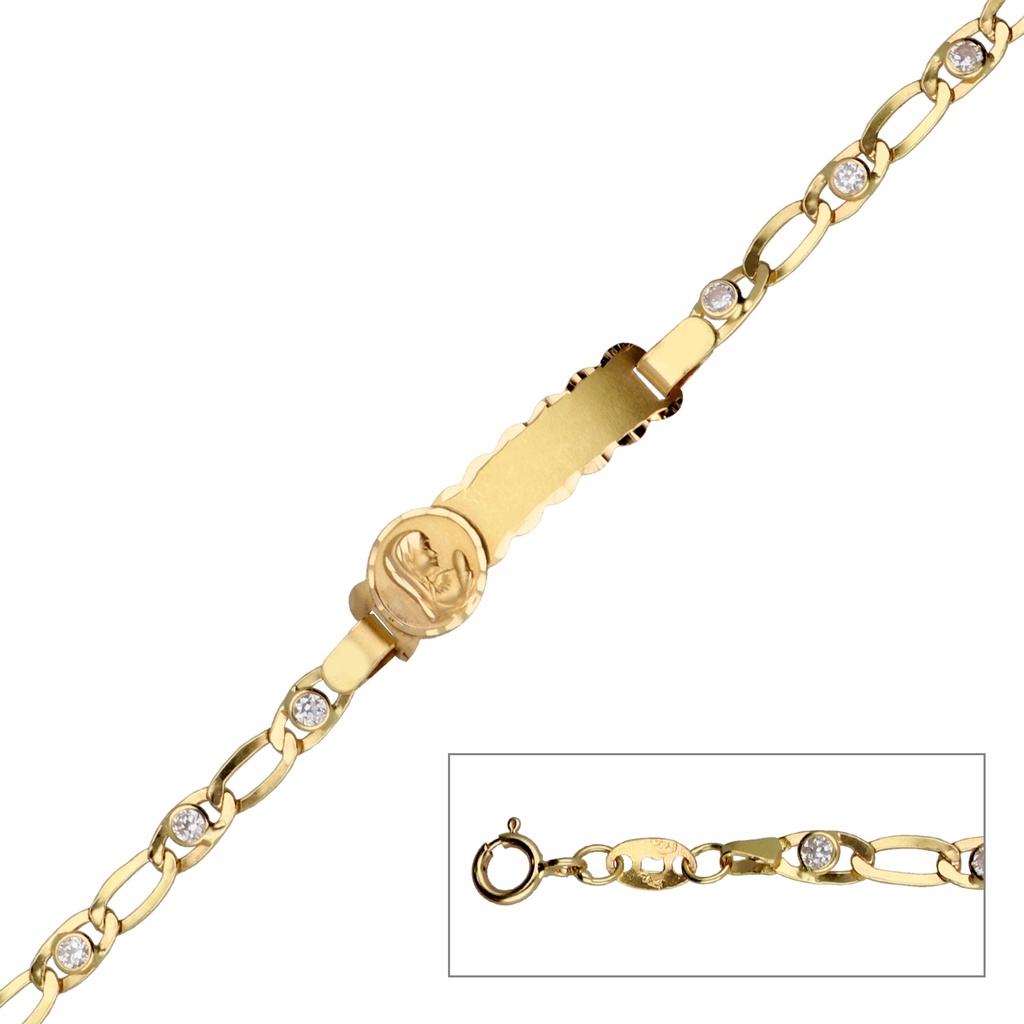 Pulsera Bebé Chapa Bilbao Circonitas Virgen