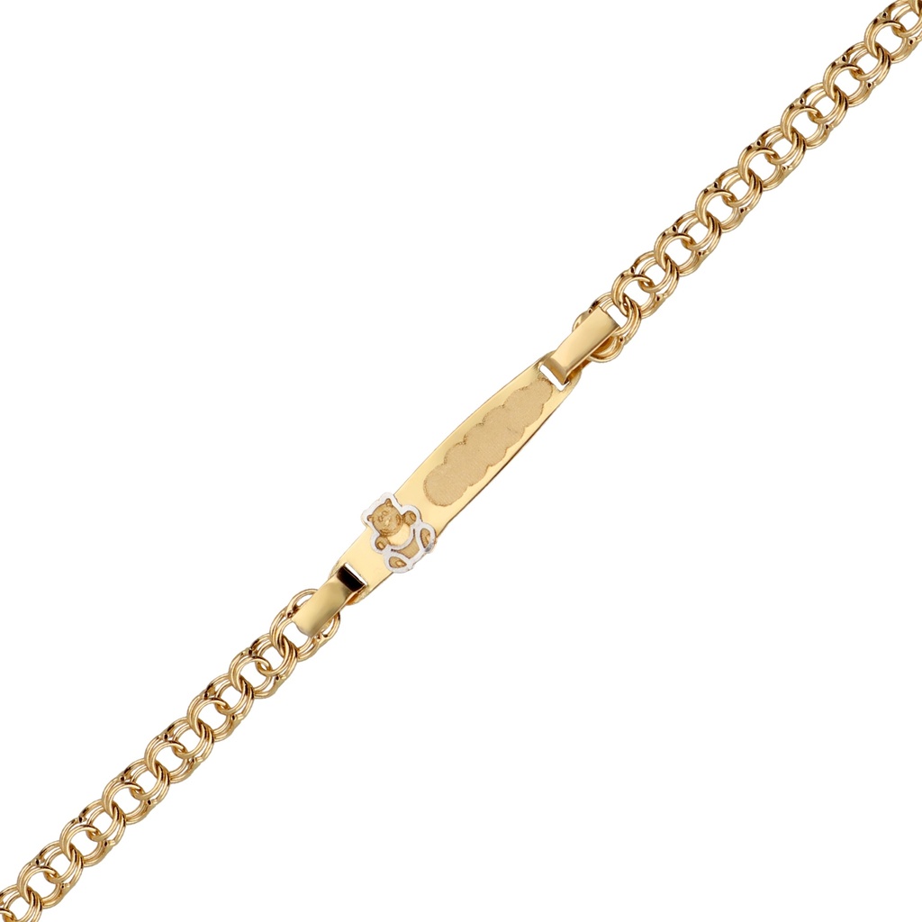Pulsera Bebé Chapa Húngara Oso