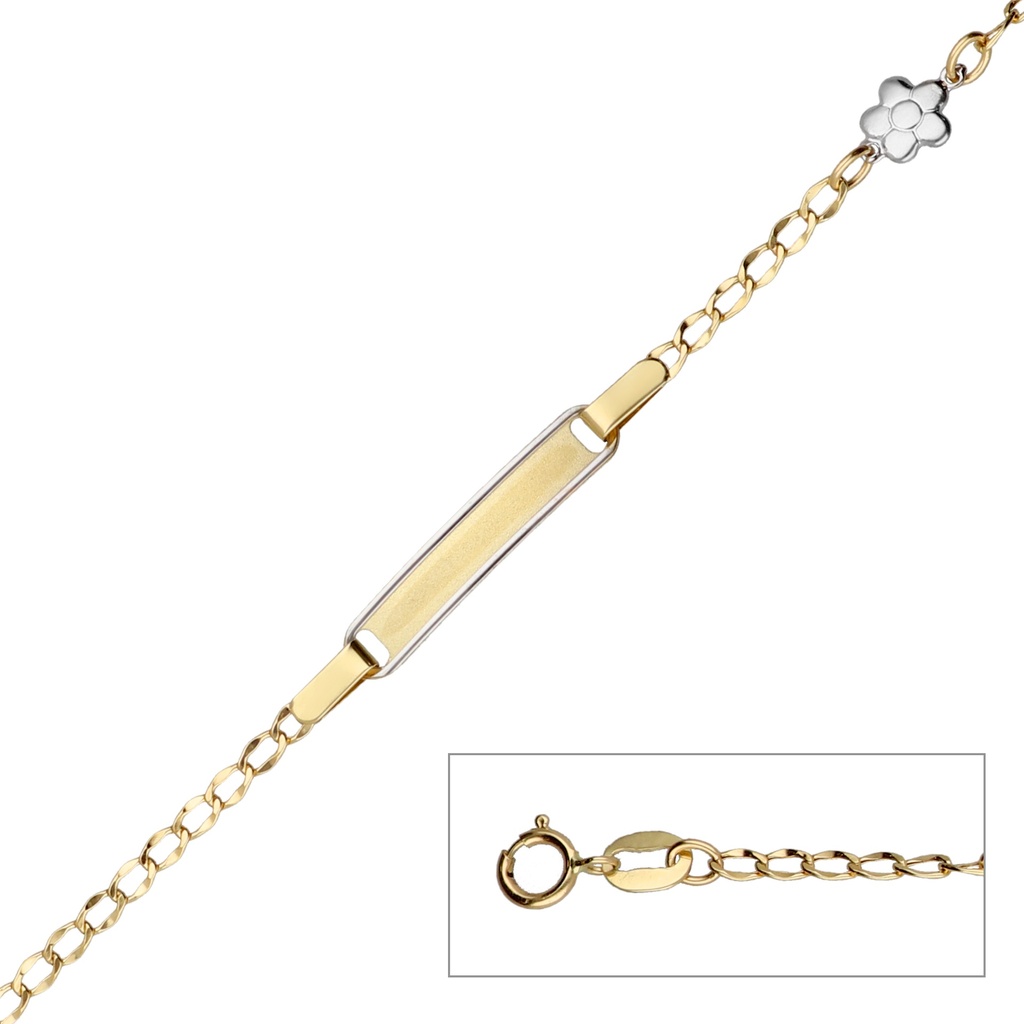 Pulsera Bebé Chapa Flor
