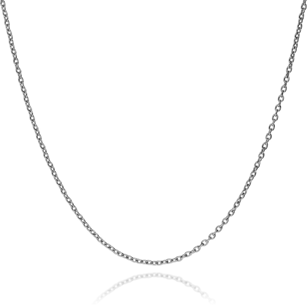 Cadena Maciza Rolo Oro Blanco