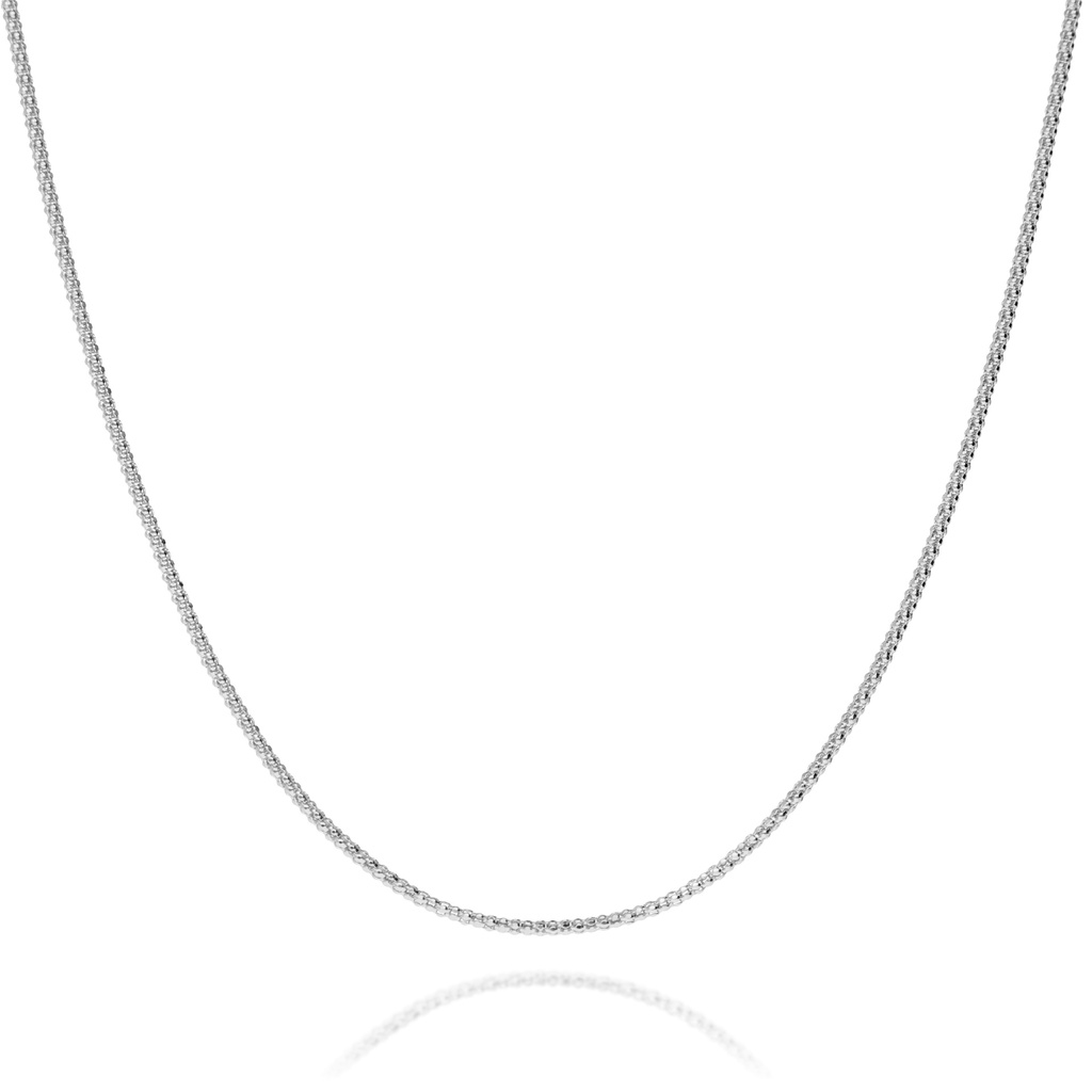 Cadena Maciza Koreana Oro Blanco