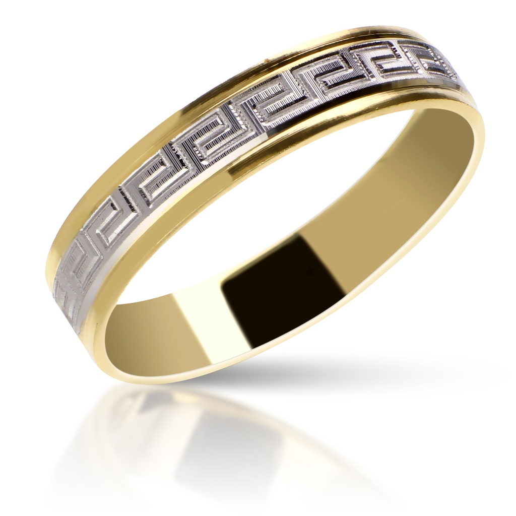 Alianza Talla 4 mm Plana Oro Bicolor