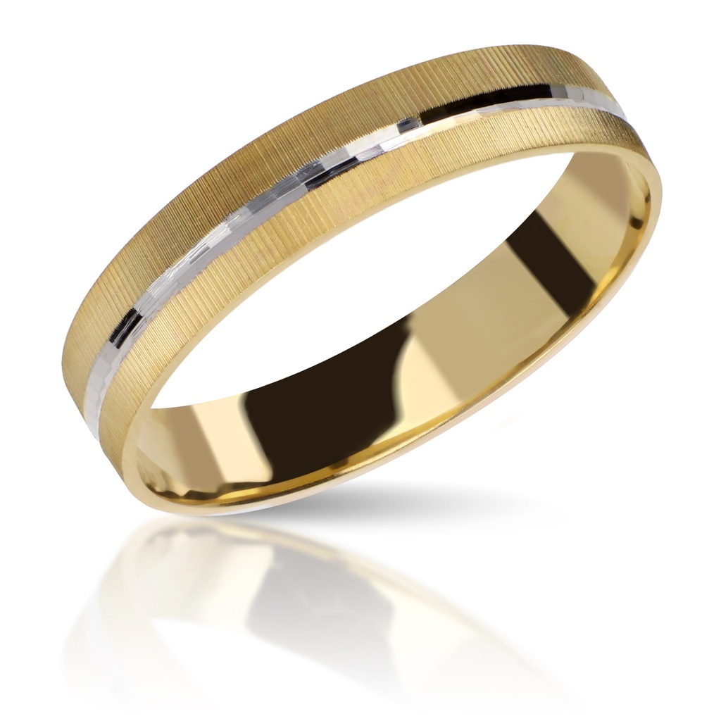 Alianza Talla 4 mm Plana Oro Bicolor