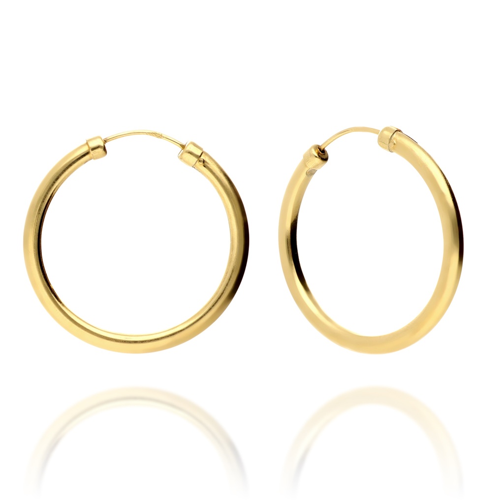 Pendientes Aros 2 mm Tubo