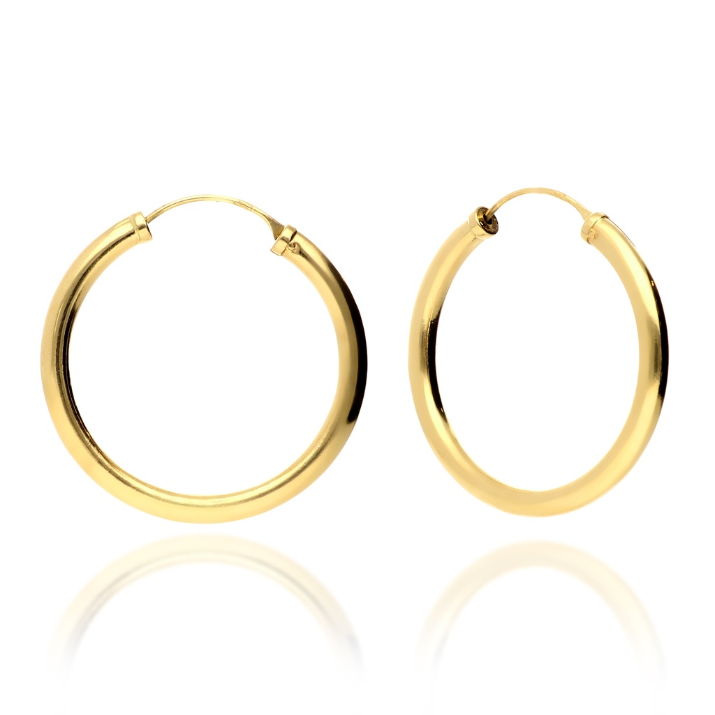 Pendientes Aros 3 mm Tubo