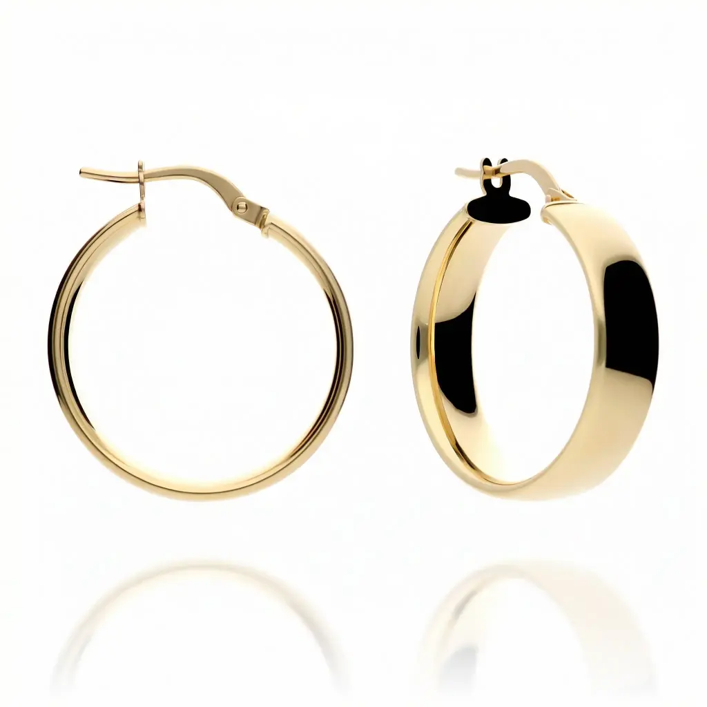 Pendientes Aros 6 mm Media Caña Plana