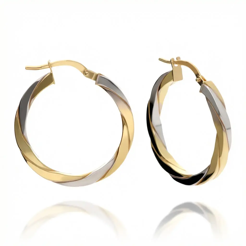Pendientes Aros Fantasía Bicolor