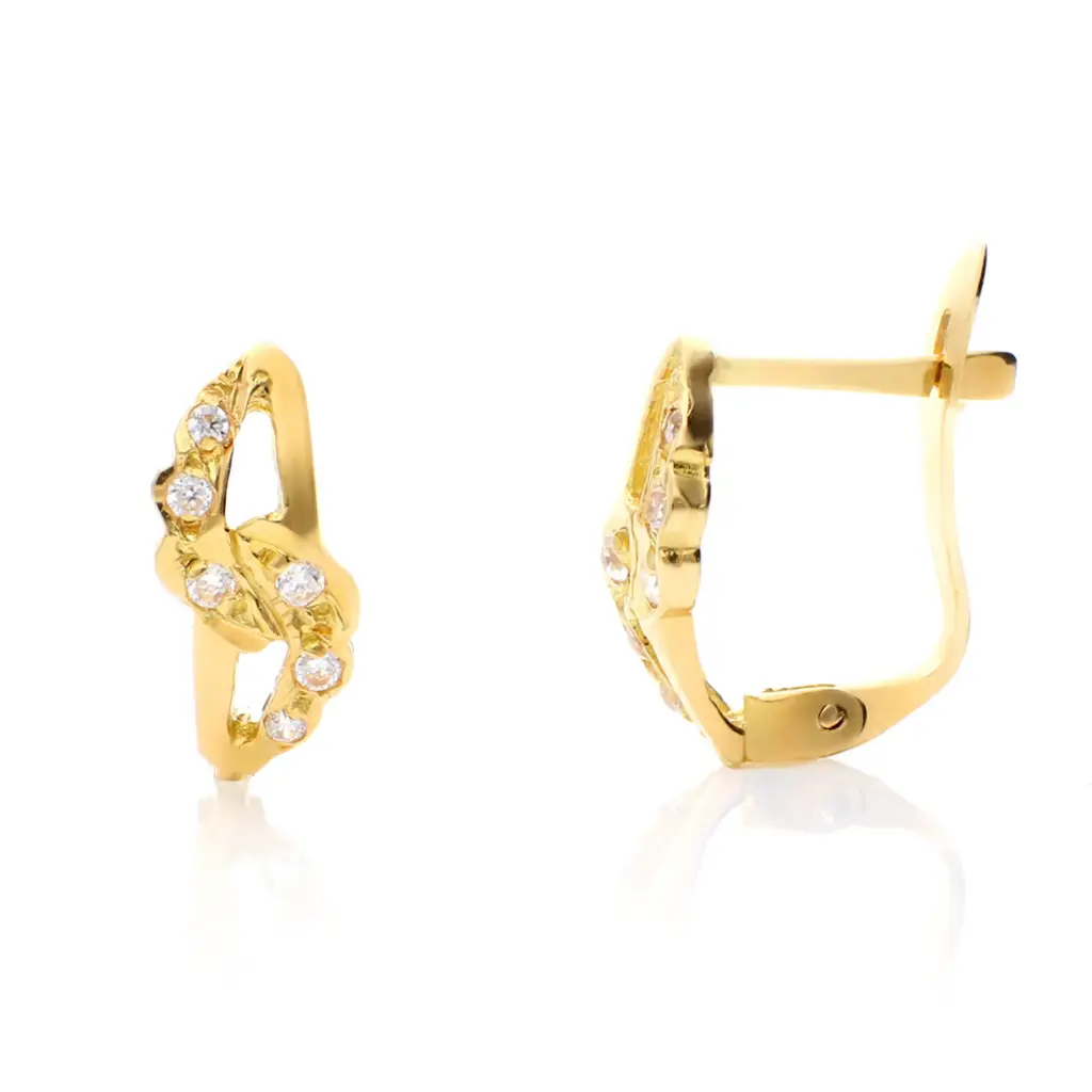 Pendientes Catalán Circonitas Oro Amarillo