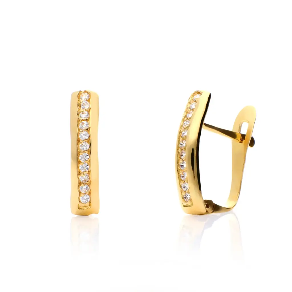 Pendientes Catalán Circonitas Oro Amarillo