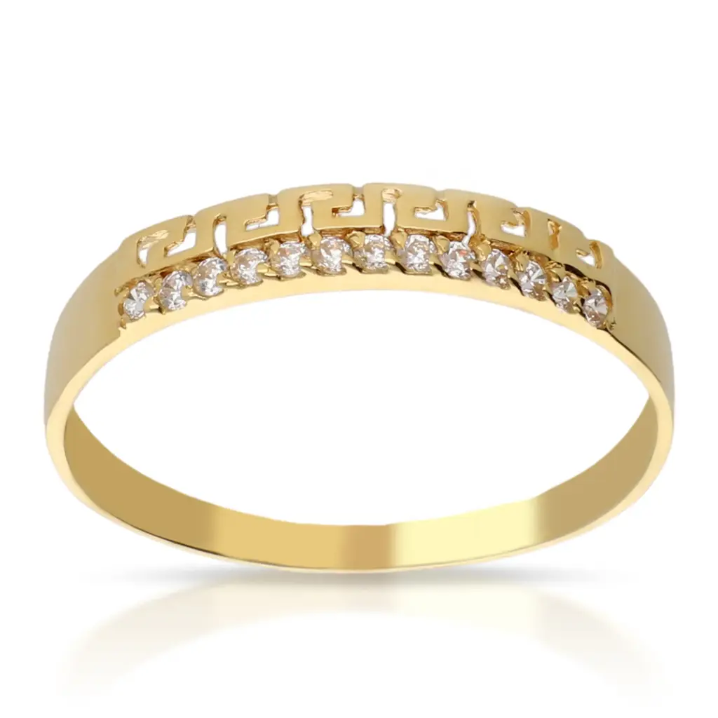 Sortija Greca Circonitas Oro Amarillo