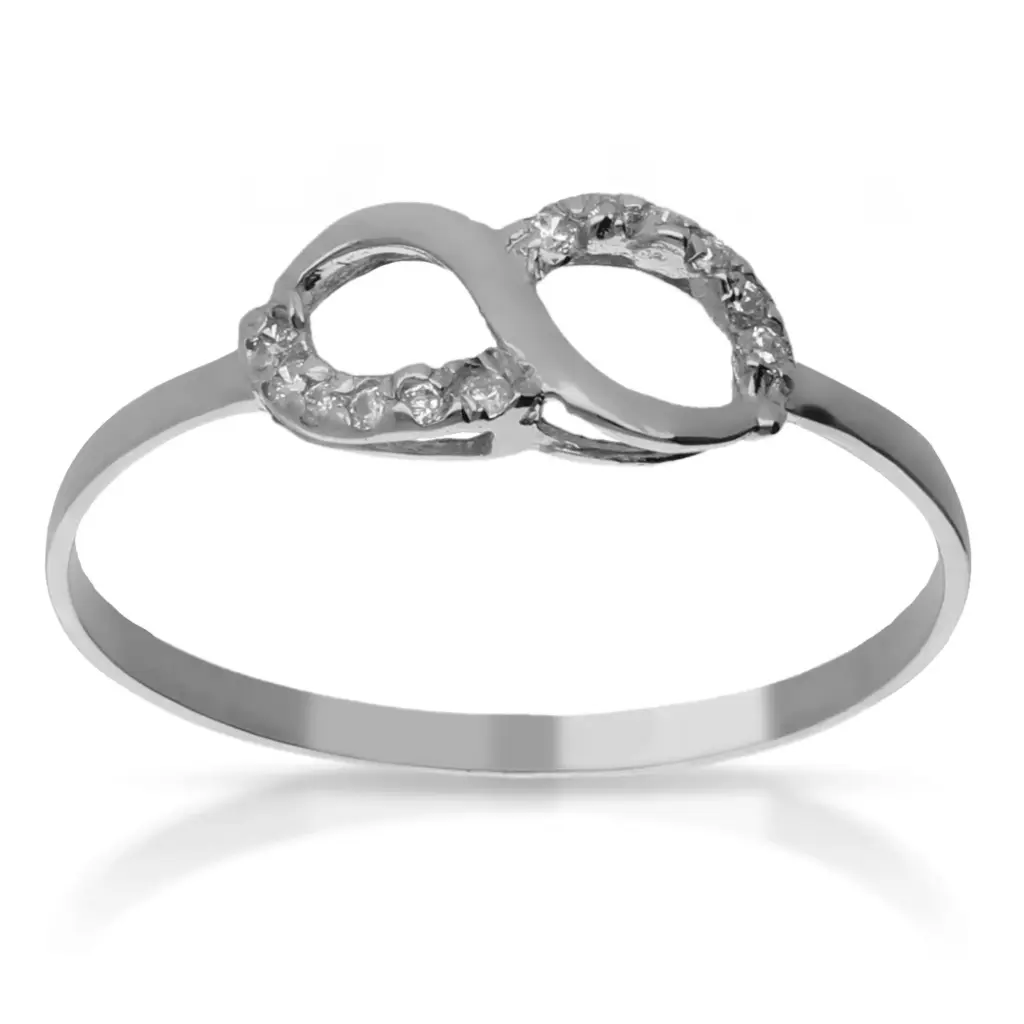 Sortija Infinito Circonitas Oro Blanco