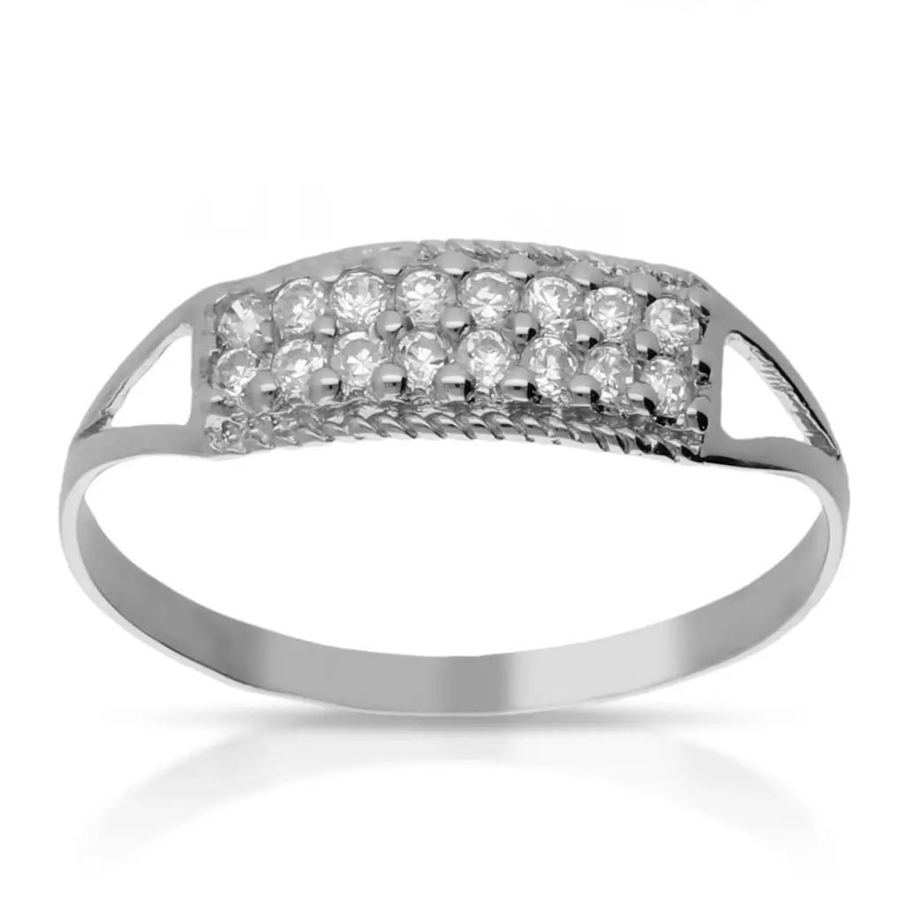 Sortija Circonitas Oro Blanco