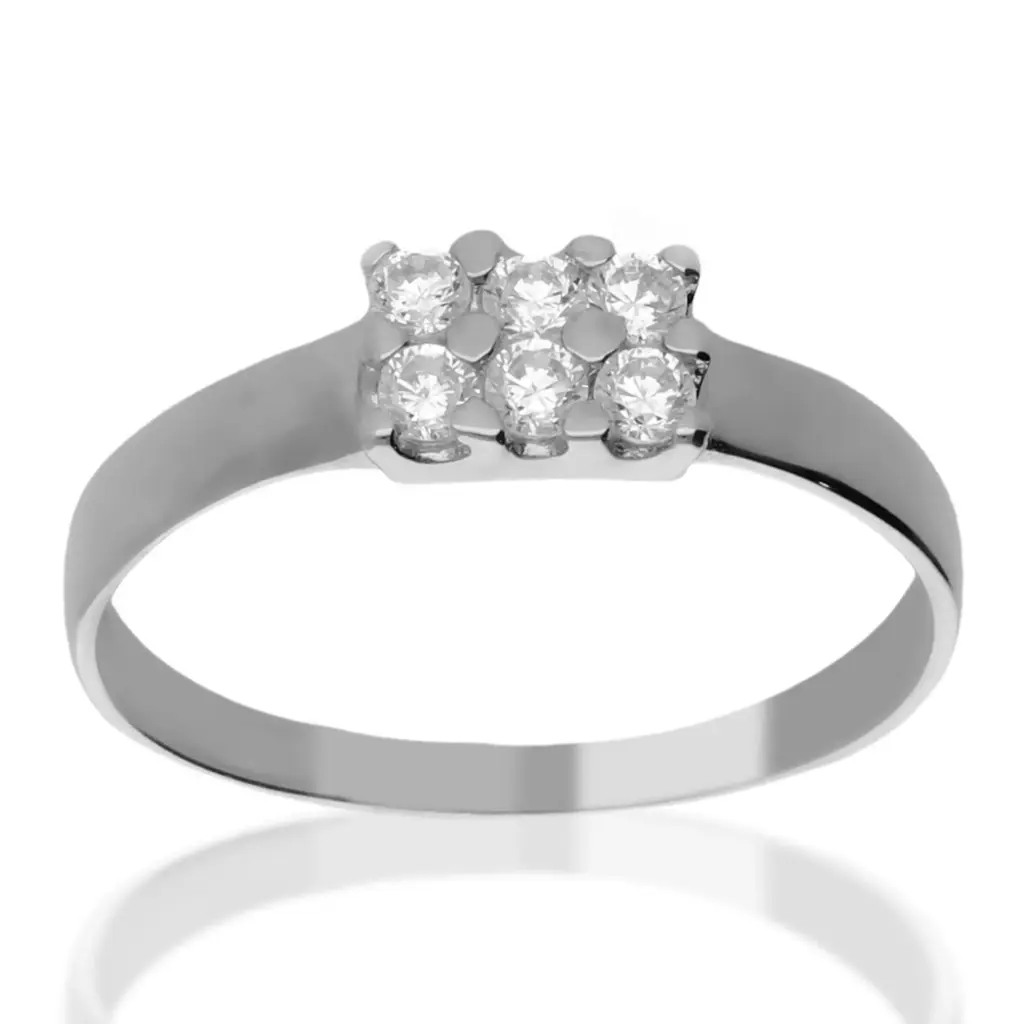 Sortija Circonitas Oro Blanco