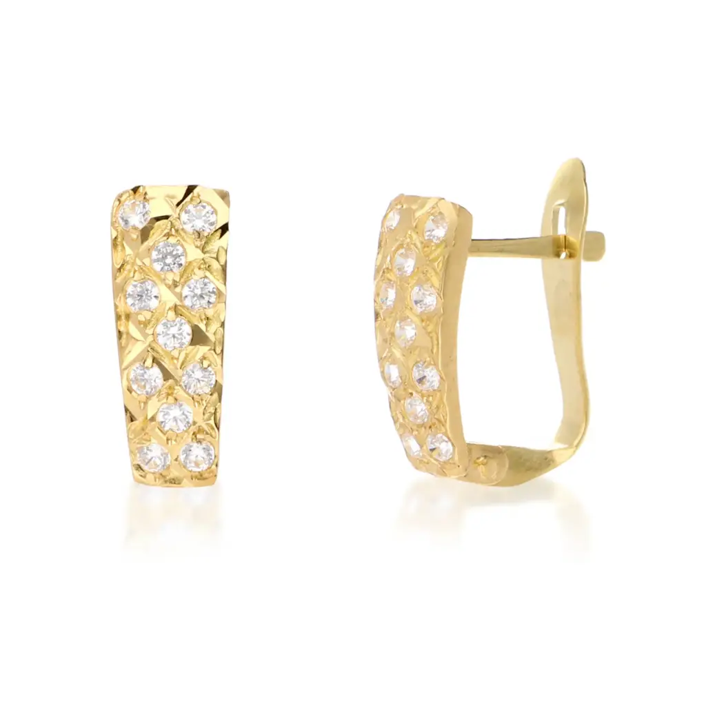 Pendientes Catalán Circonitas Oro Amarillo