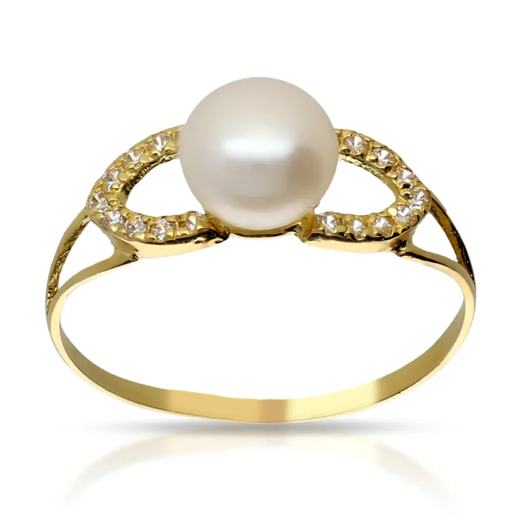 Sortija Perla con Circonitas