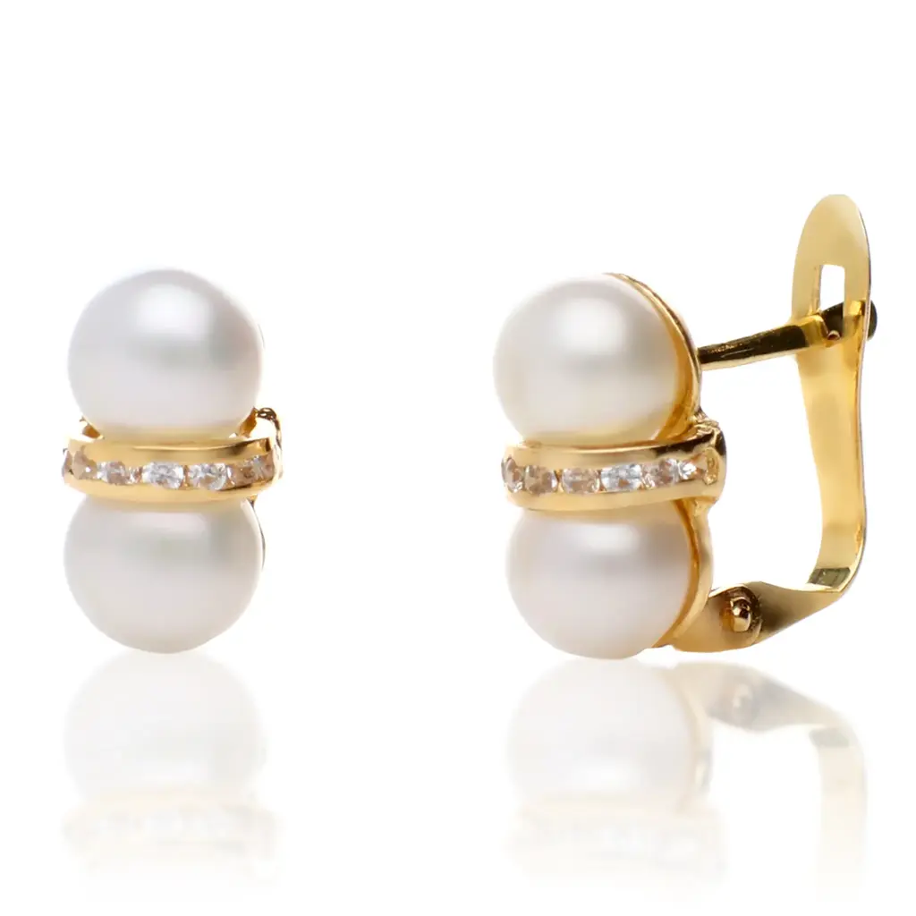 Pendientes Catalán Doble Perla