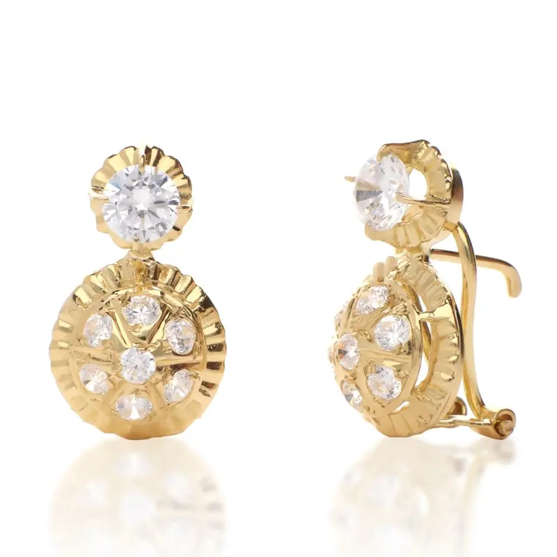 Pendientes Omega Cuajo Circonitas