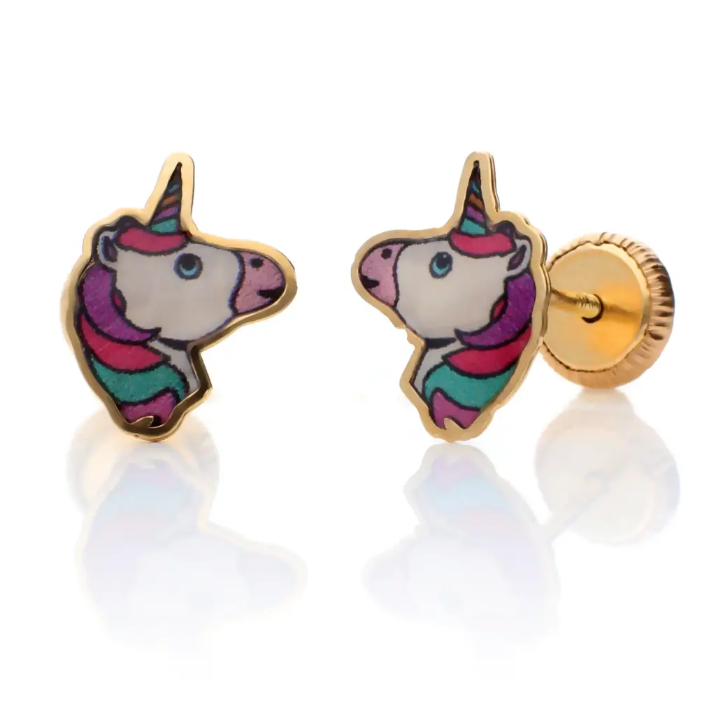 Pendientes Tuerca Unicornio