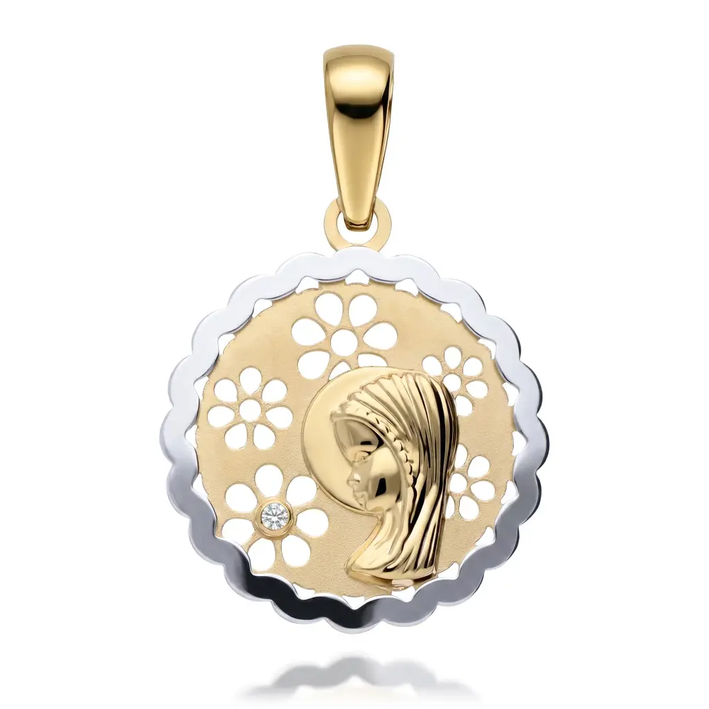 Medalla Virgen Niña Bicolor 