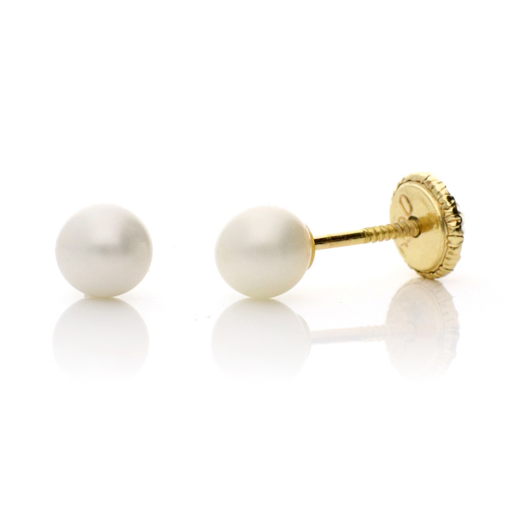 Pendientes Tuerca Perla 