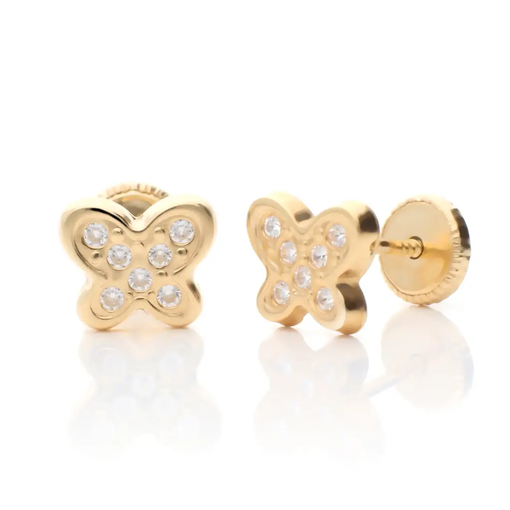 Pendientes Tuerca Mariposa Engaste