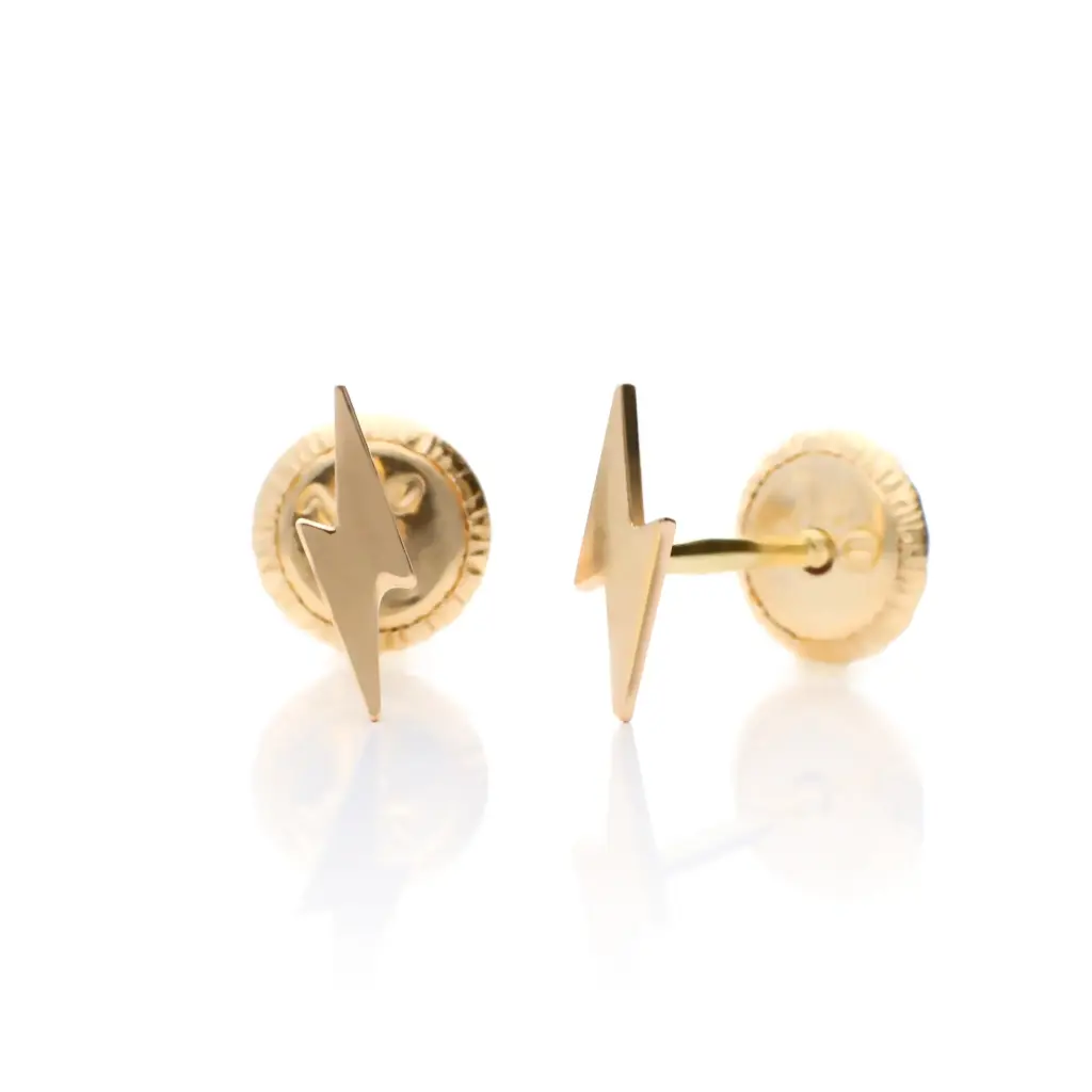 Pendientes Tuerca Rayo Liso