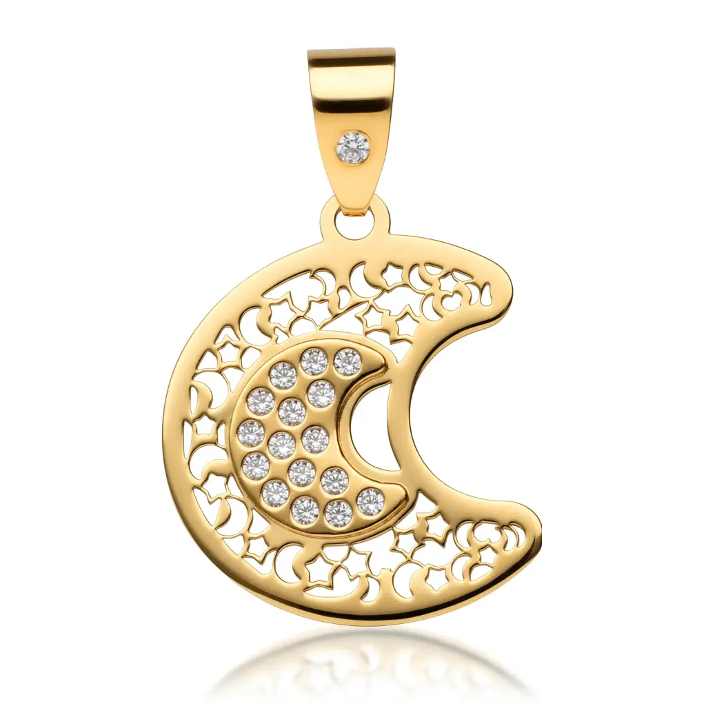 Colgante Luna con Circonitas