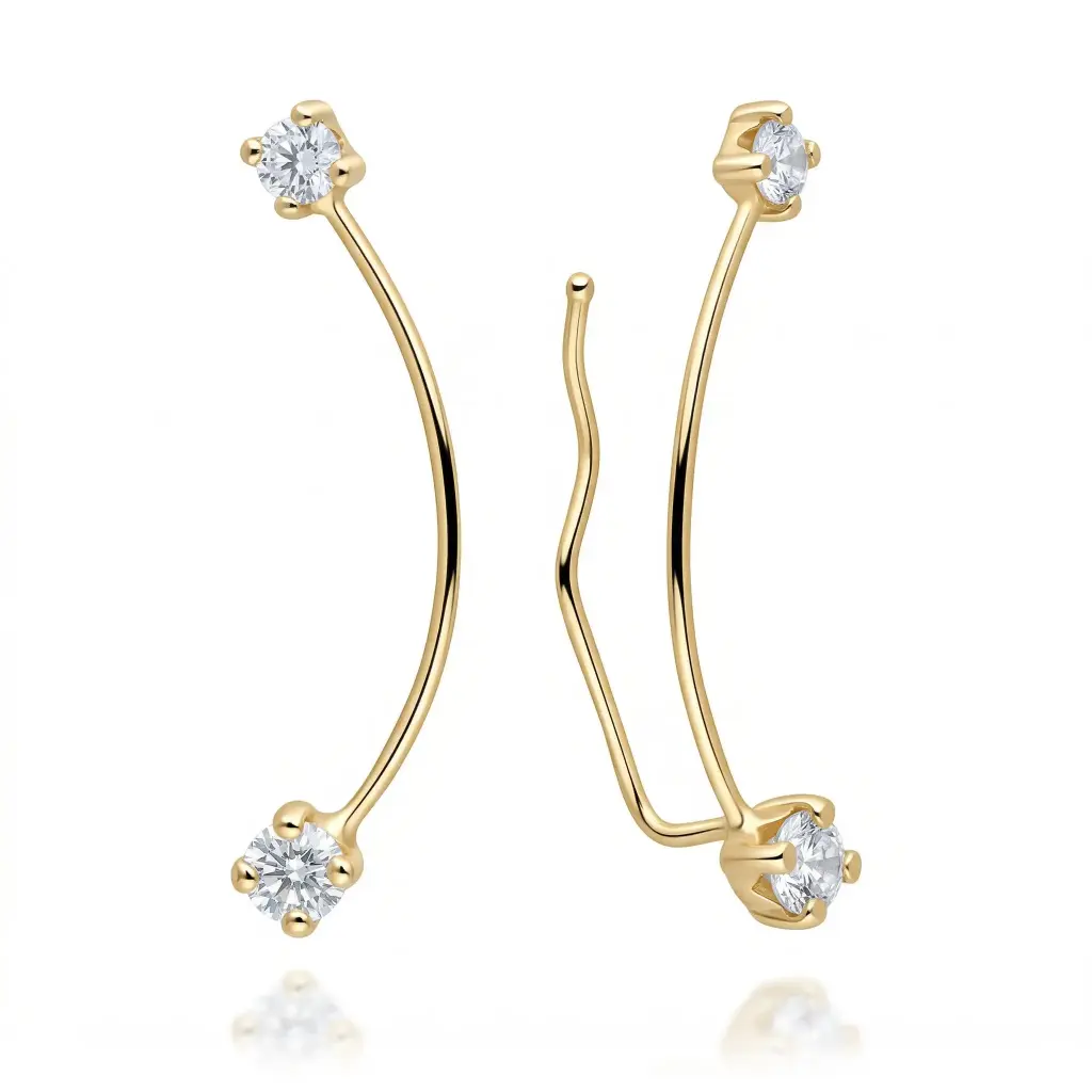 Pendientes Trepador con Circonitas