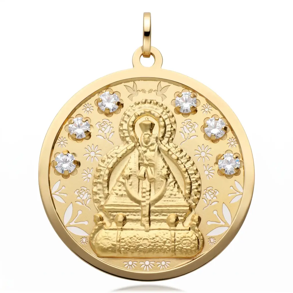 Medalla Virgen de la Cabeza Circonitas