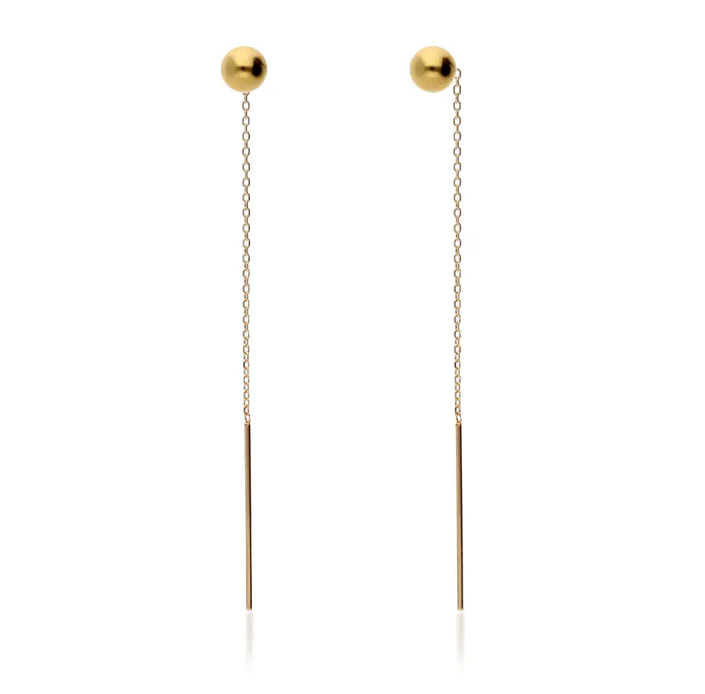 Pendientes Cadena con Bola