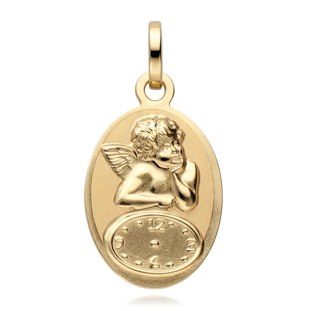 Medalla Angelote con Reloj Oval