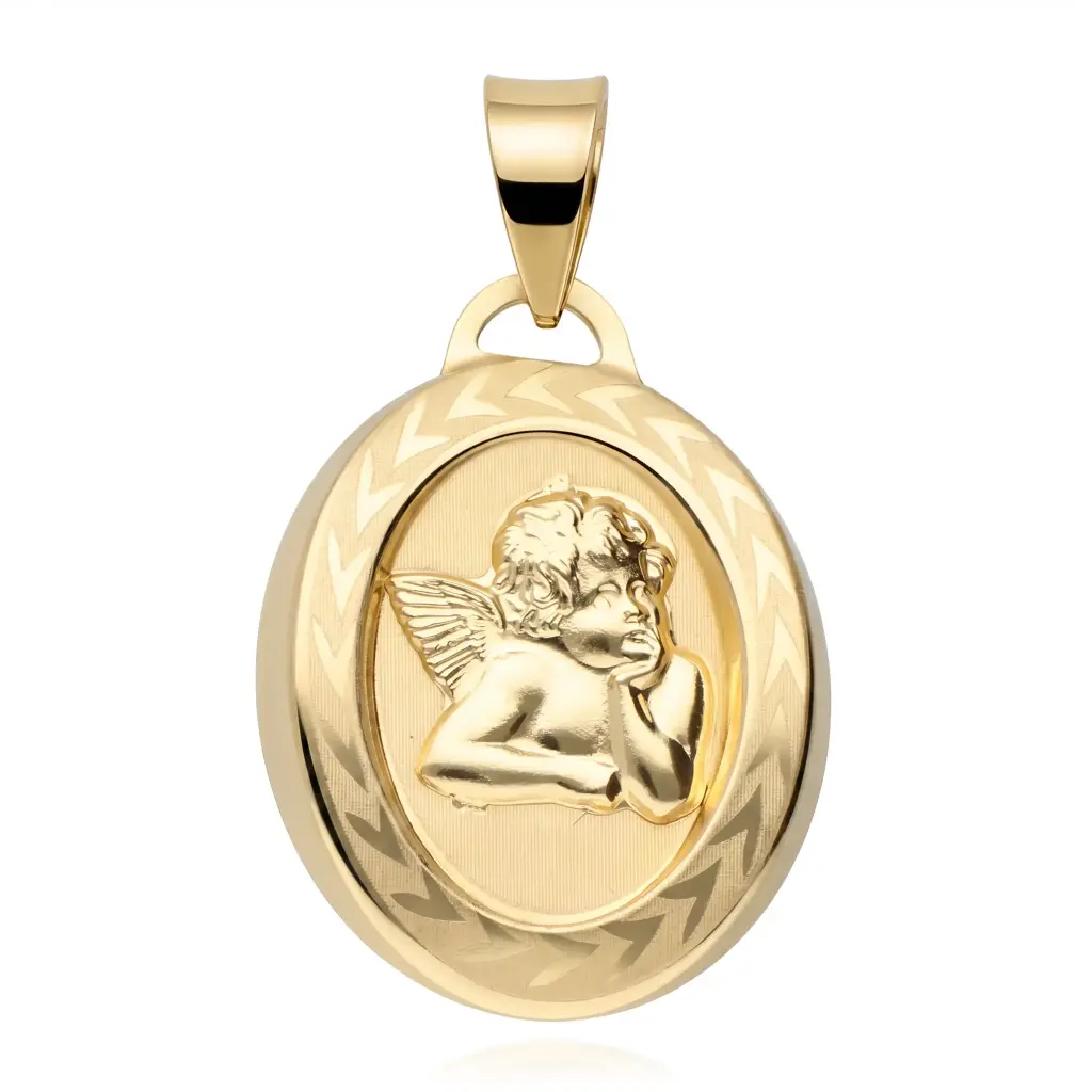 Medalla Angelote Oval con Talla