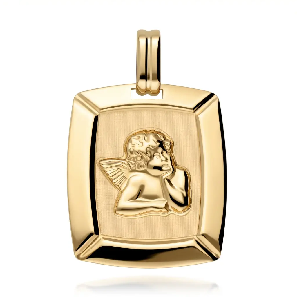 Medalla Angelote Rectángular con Cerco